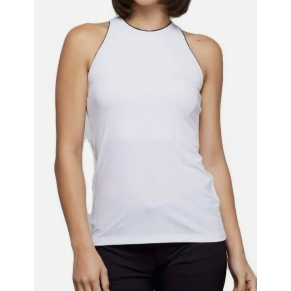Anatomie Sleeveless Top Womens Small Quiet Luxury Old Money White Contrast Italy